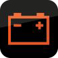 Battery charge warning light