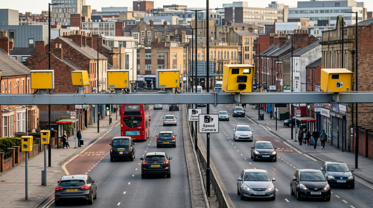 Which UK city has the most speed cameras?