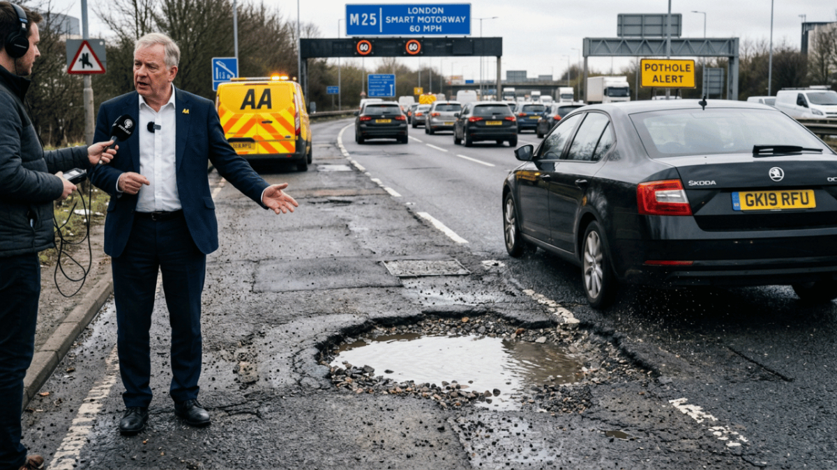 AA warns UK pothole national scandal at 'breaking point'